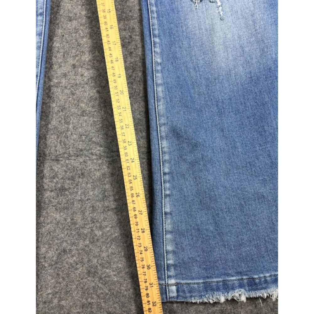 Petra 153 Flare Jeans Women's 32x32 Blue Distressed Ripped Denim Y2K Retro - Picture 11 of 13